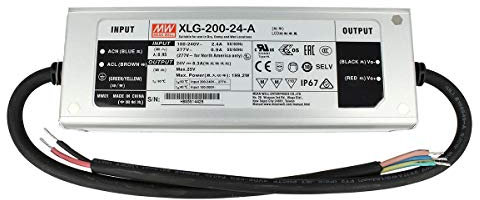 Netzteil MeanWell Serie XLG-200, LED-Treiber 200 W, wasserdicht IP67, Eingang 220 V und 110 V (XLG-200-24-A 200 W 24 V 8,3 A)