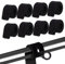 QH-Shop Angeln Rutenband, Angelrute Gürtel Elastisches Klettband Gurt Einstellbar Angelrutengürtel Klettgurt Für Bündeln Angelruten Golfschläger Badmintonschläger Schwarz 8 Stück