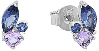 Amor Ohrstecker 925 Sterling Silber Damen Ohrschmuck, mit Zirkonia synth., 1 cm, Silber, Kommt in Schmuck Geschenk Box, 2037036