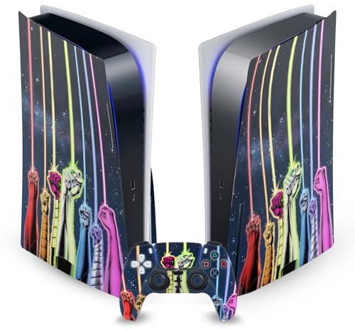 Head Case Designs Offizielle Green Lantern DC Comics Power Ringe Comic Buch Umschlag Vinyl Frontplatte Haut Gaming Aufkleber kompatibel mit Sony PlayStation 5 PS5 Disc Console & DualSense Controller
