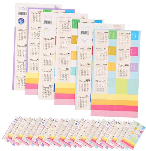 Amosfun 15 Sätze Kalenderaufkleber-Planer Monatsplaner-registerkarten Buchregisterkarten Registerkarten Für Monatsplaner Datumsaufkleber Indexetikett Klebrige Büro Indexseite Konto Papier