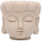 Pflanztopf Buddha Figur Kopf 10x10x10 cm, Pflanztopf Kopf Buddha, Harz, Innen- und Außenstatue, Pflanzgefäß Blumentopf Übertopf Gesicht Pflanzer Gartendeko Pflanzen Vase Urne, Deko-Artikel