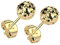 viva-adorno Ohrstecker Edelstahl Ohrringe Kugel Ball rund gehämmert Damen Ohr Schmuck Z575, gold