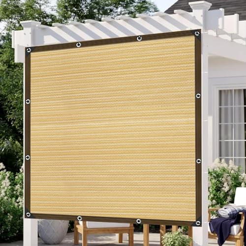 Toldo de sombra con ojales, protección solar para balcón, invernadero, plantas, terrazas, gallineros, piscinas, protección de la privacidad, resistente al viento