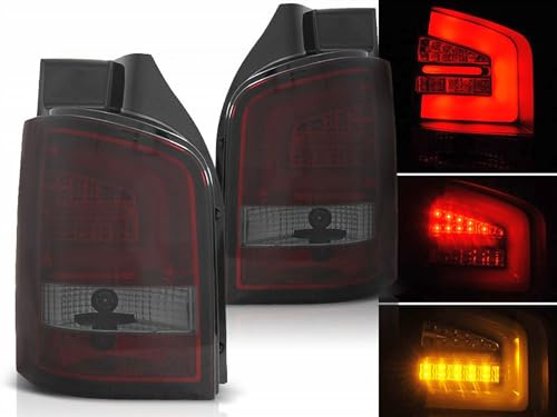 CR-Lights Led Rückleuchten Set für VW T5 2003-2009 rot smoke Heckklappe