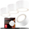 YindaLux 4x LED Aufbauspot Weiß Matt Aufbaustrahler inkl. 6W 660LM Neutralweiß Aufputz 230V GX53 LED als Aufbauleuchte, Deckenspots, Spots Deckenleuchte, Deckenstrahler Aluminium Rund Ø95x55mm