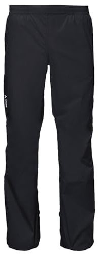 VAUDE Herren Men's Drop Pants II Regenhose, Black/Black, L Kurz