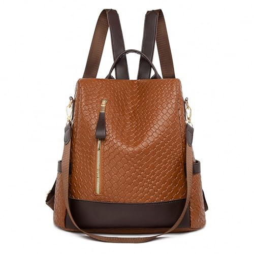 Jessen Anti-Diebstahl-Rucksack für Damen, Lederrucksack, modische Backpac-Anti-Diebstahl-Tasche für wandelbaren Rucksack, Schultertasche, Handtasche, Tasche für Damen, Anti-Diebstahl-Reisetasche,