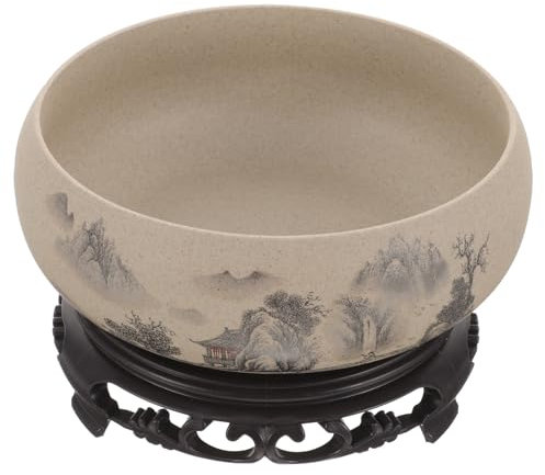 Yardwe Rustikaler Porzellan-blumentopf Dekorative Wohnkultur Vase Hydrokultur-pflanzgefäß Keramik-Bonsai-Topf Pflanzschale