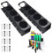 JAOGAUS 2 Spray Bottle Holder, 2 PCS Spray Can Holder 5 Holes 6 Slot, Rack Organiser, Wall Mounted, Power Tool Organiser with Space Saving Design, Storage Rack for Garage Workplace
