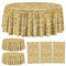 3 Manteles de Paja - 213cm Mantel Redondo de Paja Impermeable Mantel de Granja Pilas de Heno para Decoración de Granja Fiesta Vaquero Western Fiesta Temática Suministros