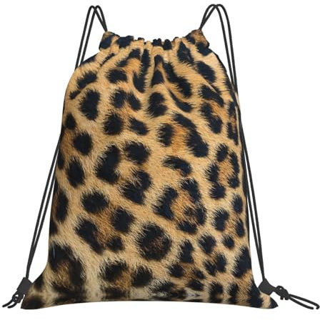 Kordelzugbeutel mit Leopardenmuster, Turnbeutel, für Reisen, Strand, Sport, für Damen und Herren, Weiss/opulenter Garten, Einheitsgröße