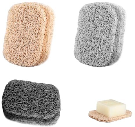 COZERI 6 Pièces Économiseur de Savon, Supports de Savon Antidérapants en PVC, Repose-Savon Séchage Rapide, Design Tissé Multi-Directionnel, pour Douche et Salle de Bain