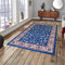 Tappeto persiano orientale, tappeto economico salotto soggiorno, riproduzione motivi classici 2079 azzurro cm.140x200
