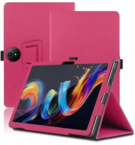 Funda para TCL Nxtpaper 11 Plus 11.5 Pulgadas, TCL Nxtpaper 11 Plus Tablet Funda, Funda Protectora Plegable con Soporte para Lápiz y Correa para la Muñeca, Protección Total. (Rojo)