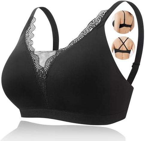 CYTMTZGA Mastektomie Prothesen BH Nahtloser Alltags Post-OP-BH mit Taschen für brustprothese Brustformen