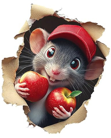 Poludatly 3D Wandsticker Deko, 3D Cartoon-Optik Wandsticker Abziehbar, Niedliche Kreative Klebefolie Für Bad Garten Kinderzimmer Küche Schlafzimmer Wohnbereich Dekoration