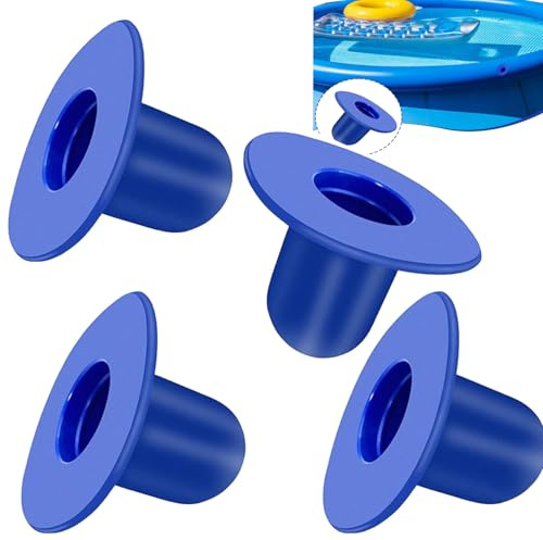 4 Stück Pool Stopfen, Pool Verschlussstopfen Pool Verschlusskappe,Abdeckung Plug,Ablassstopfen, Filter Pumps Winterstopfen Swimming Zubehör, für Bestway IntexPools (Blue)
