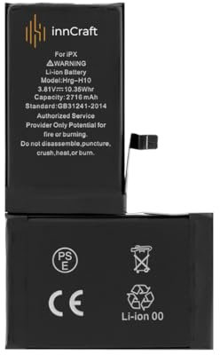 innCraft Energy Batteria compatibile con Apple iPhone X 2716mAh