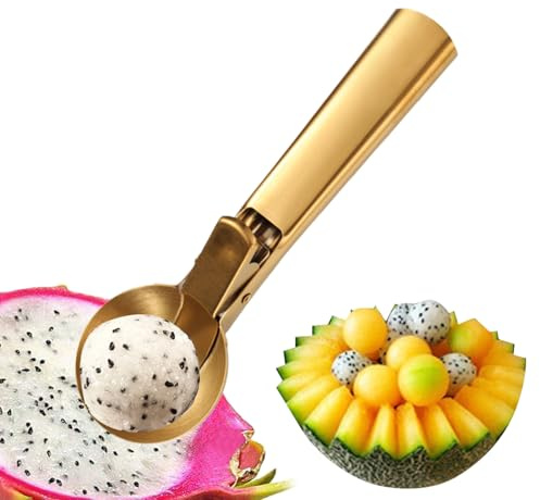 Rukjmqi Portionierer Für teig,Edelstahl Mit Trigger-Auslöser Für Die Küche | Portionierlöffel | Für Dessert, Buffet, Party, Küche, Zuhause, Teig, Süßigkeiten, Popcorn, Wassermelone Und