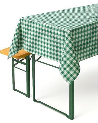 texpot Tischdecke 80 x 80 cm Landhaus grün-weiß kariert 100% Baumwolle Tischtuch Bauernkaro