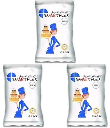 SmartFlex Fondant Blue Velvet, 250 g (Packung mit 3)