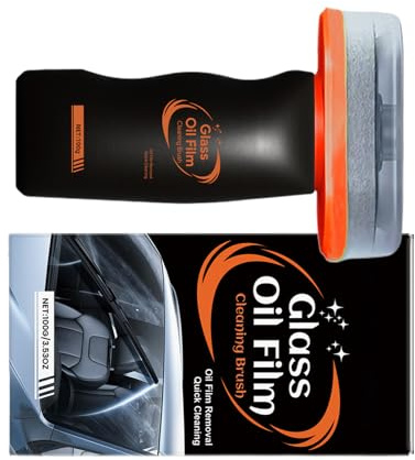 Automotive Oil Film Cleaning Brush Regenabweisende Handhaltefolie | Fettrückstände Reiniger Für Außenspiegel Am Auto Beseitigt Schlieren Verbessert Sicht Und Fahrsicherheit durch Klare Spiegel