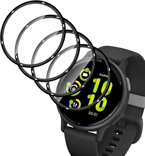 HidWee Compatible con Garmin Vivoactive 5 Protector de Pantalla, 4 Piezas HD Protector Película de Flexible de TPU Film, Anti-Arañazo Anti-Burbujas Protectora