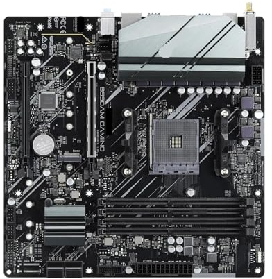 B550AM Motherboard Set Kit with Ryzen 5 5600 CPU 4xDDR4 M.2 NVME HDMI B550 Support 5700x3D mATX AM4 Mainboard(Motherboards)