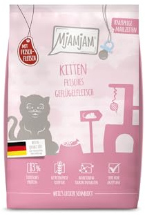 MjAMjAM - Premium Trockenfutter für Katzen - Knusprige Mahlzeiten - Kitten - Frisches Geflügelfleisch, 1er Pack (1x1,5kg), getreidefrei