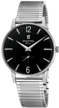 Festina Herren Analog Quarz Uhr mit Edelstahl Armband F20250/4