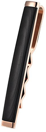 Karisma Hochwertige Herren Edelstahl 316L Krawattennadel mit Carbon-Composite/Krawattenklammer/Tie Clip Farbwahl KTC206