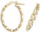 9ct Gold Ladies Hoop Earrings - 21mm*2mm WJS16382