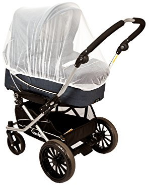 Altabebe (AL1500-14) Universal Insektenschutz - Mückennetz für Kinderwagen, Buggies, Reisebetten, Kinderbetten - optimaler Schutz gegen Stechmücken - feines Netzgewebe, reißfest - Farbe: weiß