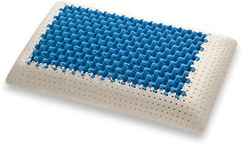 Marcapiuma – Kissen aus Memory – Blau Air Massage – Ultra atmungsaktive Einlage mit Massageeffekt, 100 % Baumwolle, Kopfkissen aus Memory-Schaum, orthopädisch, hergestellt in Italien
