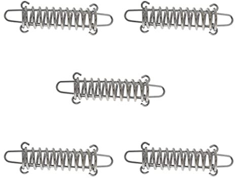 T TOOYFUL 5 stück Edelstahl Spannfeder Sprungfedern Sonnensegel Spiralfedern Zeltleinenspanner für Campingzelt Zubehör, 12 x 2,5 cm