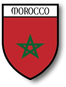 Akachafactory Autocollant Sticker Voiture Moto Blason Ville Drapeau Maroc marocain