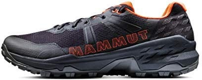 Mammut Sertig II Low GTX Men | Wanderschuhe für Herren, Outdoor Schuhe, Wasserdichte Sportschuhe, Gore-Tex Trekkingschuhe, Leichte Bergschuhe, Für Sport & Hiking | Black-Vibrant Orange, 13