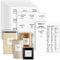 Talented Kitchen 144 Pantry Labels for Containers, Food Storage - Preprinted Black All-Caps on Matte White Vinyl Stickers for Minimalist Style Kitchen (Water Resistant)