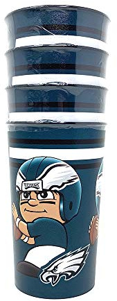 NFL Philadelphia Eagles Lot de 4 gobelets de fête 525 ml