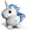 EUGY 650069 Einhorn Pegasus, 3D Tier-Puzzle für Kinder und Erwachsene zum Zusammenbauen, DIY Tierfigur, Bastelset ab 6 Jahren