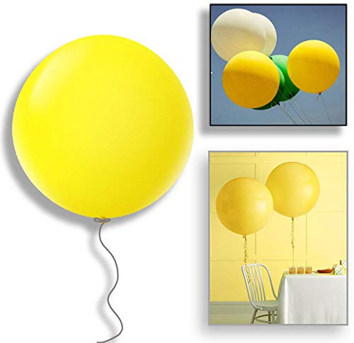 ZYOOO Große Luftballons Gelb 36 Zoll/91.5 cm Gelb Große Ballons - 6 Stück