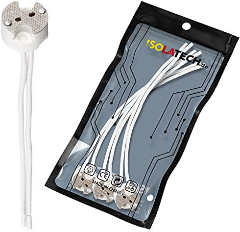 ISOLATECH 3pcs douille universelle en céramique pour MR16 et GU5.3 culot lampes LED à économie d'énergie (max.250V/2A) lampes Accueil éclairage cuisine salle de bains résistant à la chaleur