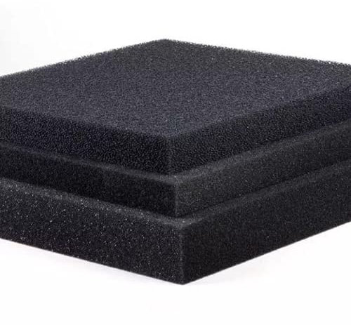N-K 50 cm x 12 cm x 2 cm, colore nero, filtro biochimico, spugna per acquario, lunga durata di utilizzo in spugna, serbatoio di scorta, design carino