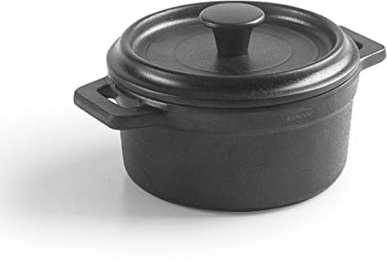 Lacor - 63392 - Cacerola Mini, Cacerola Con Tapa, Fabricado en Melamina, Apta para Lavavajillas, Libre de BPA, Ø10 cm, 210 ml, Negro