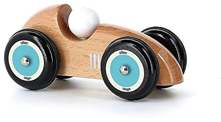 Vilac - Cabrio XL Naturholz – Auto aus lackiertem Holz für Kinder – ab 3 Jahren – 2301S, Mehrfarbig