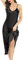 Lovasy Nuisette Femme SatinChemise de Nuit Kimono Peignoir Nuisett Longue Fond Robe Femmes Vêtements Pyjama Chic, Noir M