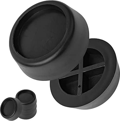 Amortiguador de vibraciones para lavadora, secadora, lavavajillas, 4 piezas, negro, de goma, para pies de hasta Ø 45 mm, alfombrilla antivibraciones universal
