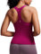 CRZ YOGA Damen Butterluxe Tank Tops Racerback Sport Top Yoga Fitness Oberteil Tanktops mit Integriertem BH Magenta Violett 38