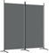 2 Teilig Paravent Stoff Raumteiler Trennwand Balkon Sichtschutz Stellwand Freistehend Faltbar Wand Trennwand Umkleide, Paravent Anthrazit 175x180 cm